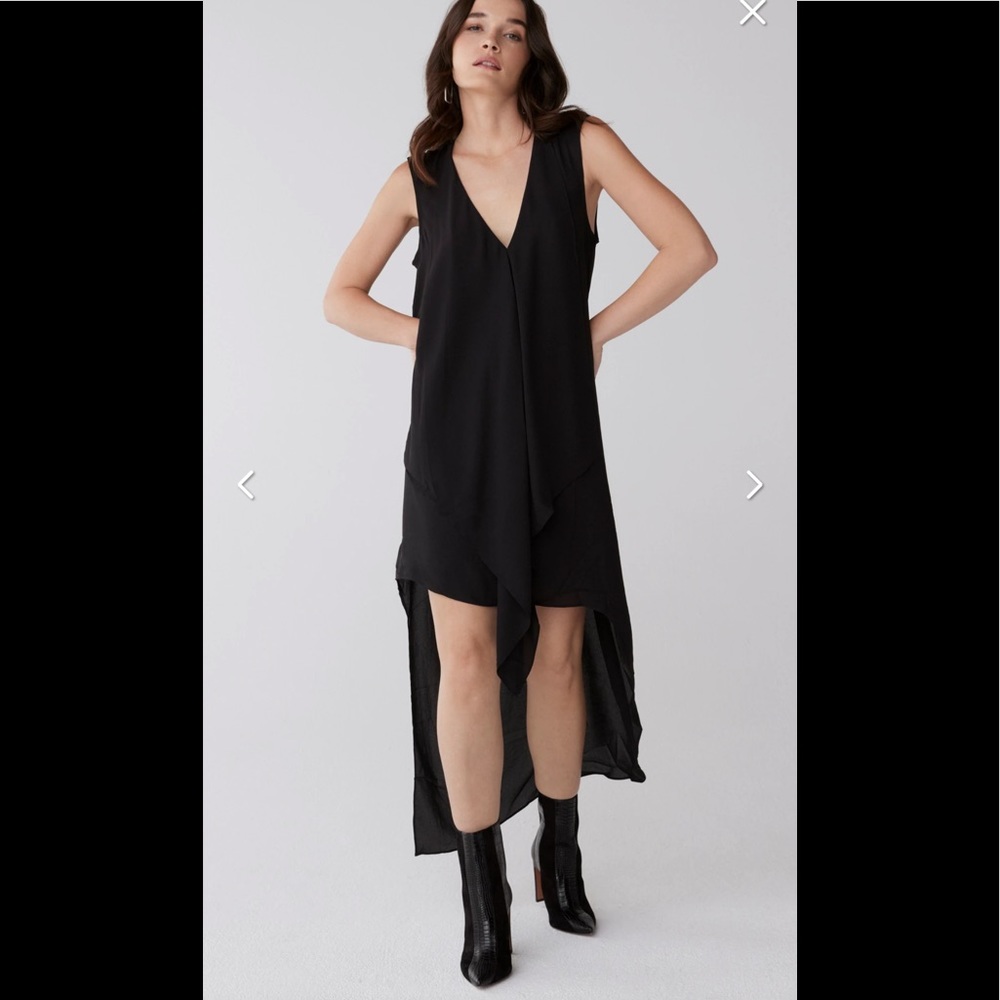 BCBG Tara cascade ruffle dress